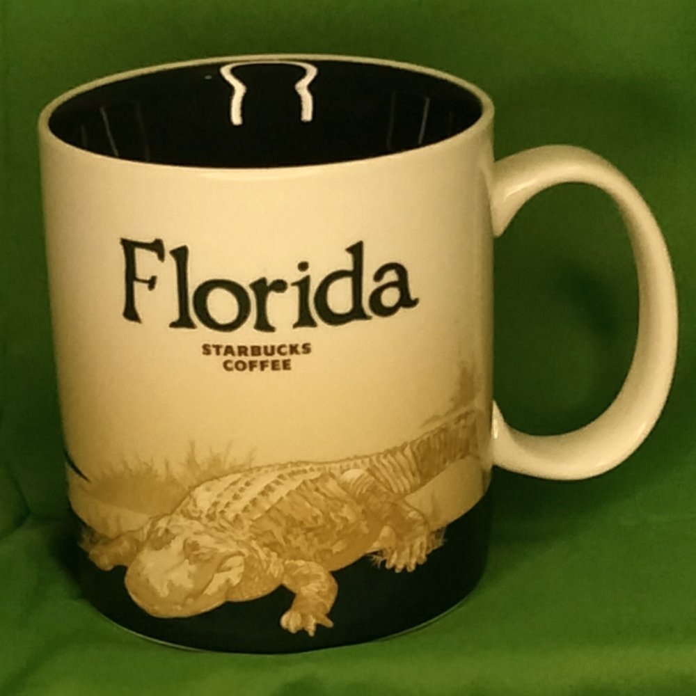 Starbucks Coffee Florida Alligator 16 Oz Collectors Ceramic Cup Mug